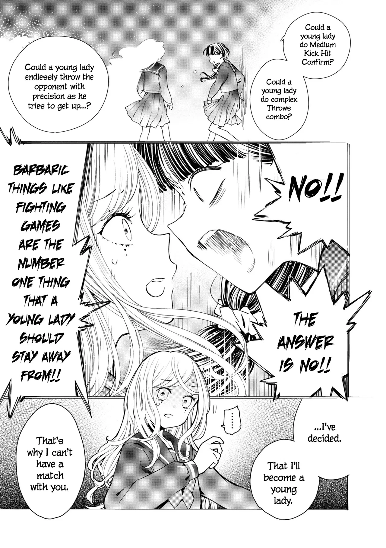 Anime – Young Ladies Don’t Play Fighting Games Chapter 1 – Page 56
