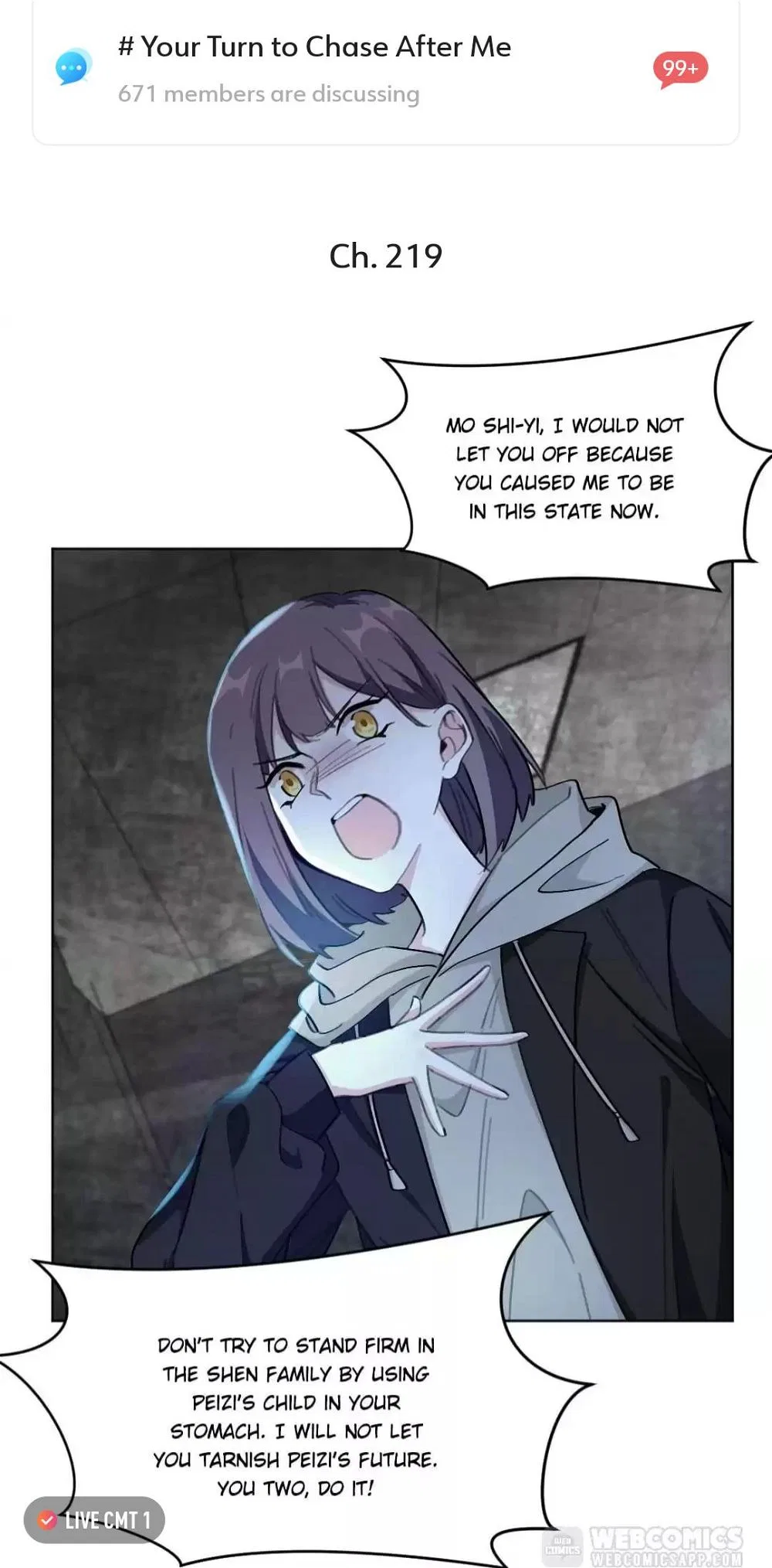Your Turn To Chase After Me Chapter 219 – Page 1