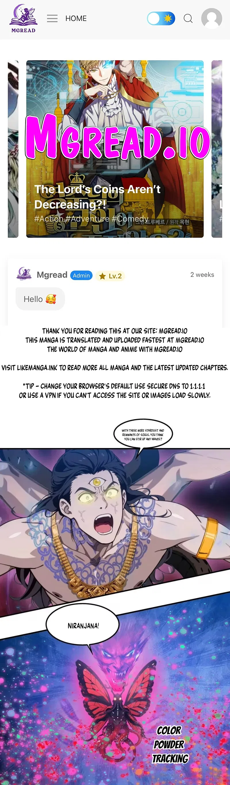 The Evil God Descends, I Own Great Hell Chapter 115 – Page 1