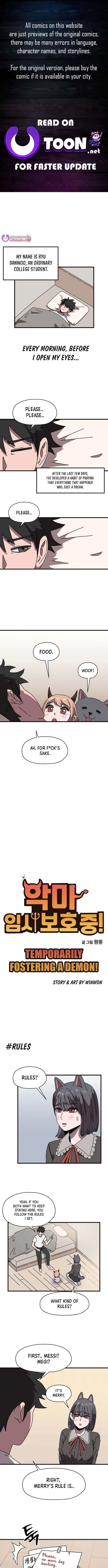 Temporarily Fostering a Demon! Chapter 4 – Page 1