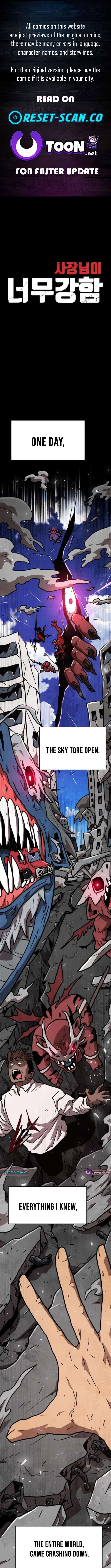 The Boss Is Too Strong Chapter 20 – Page 1