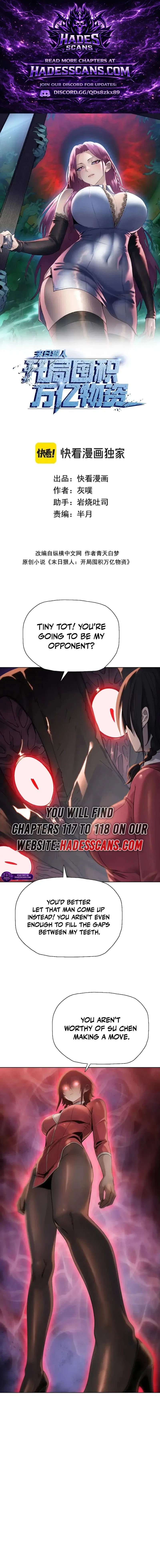 The doomsday ruthless man: hoarding trillions of supplies at the beginning Chapter 118 – Page 1
