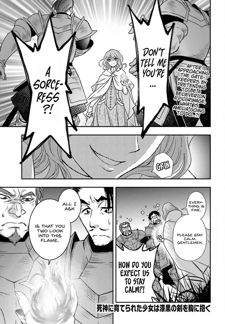 Shinigami ni Sodaterareta Shoujo wa Shikkoku no Tsurugi wo Mune ni Idaku manga Chapter 43 – Page 1