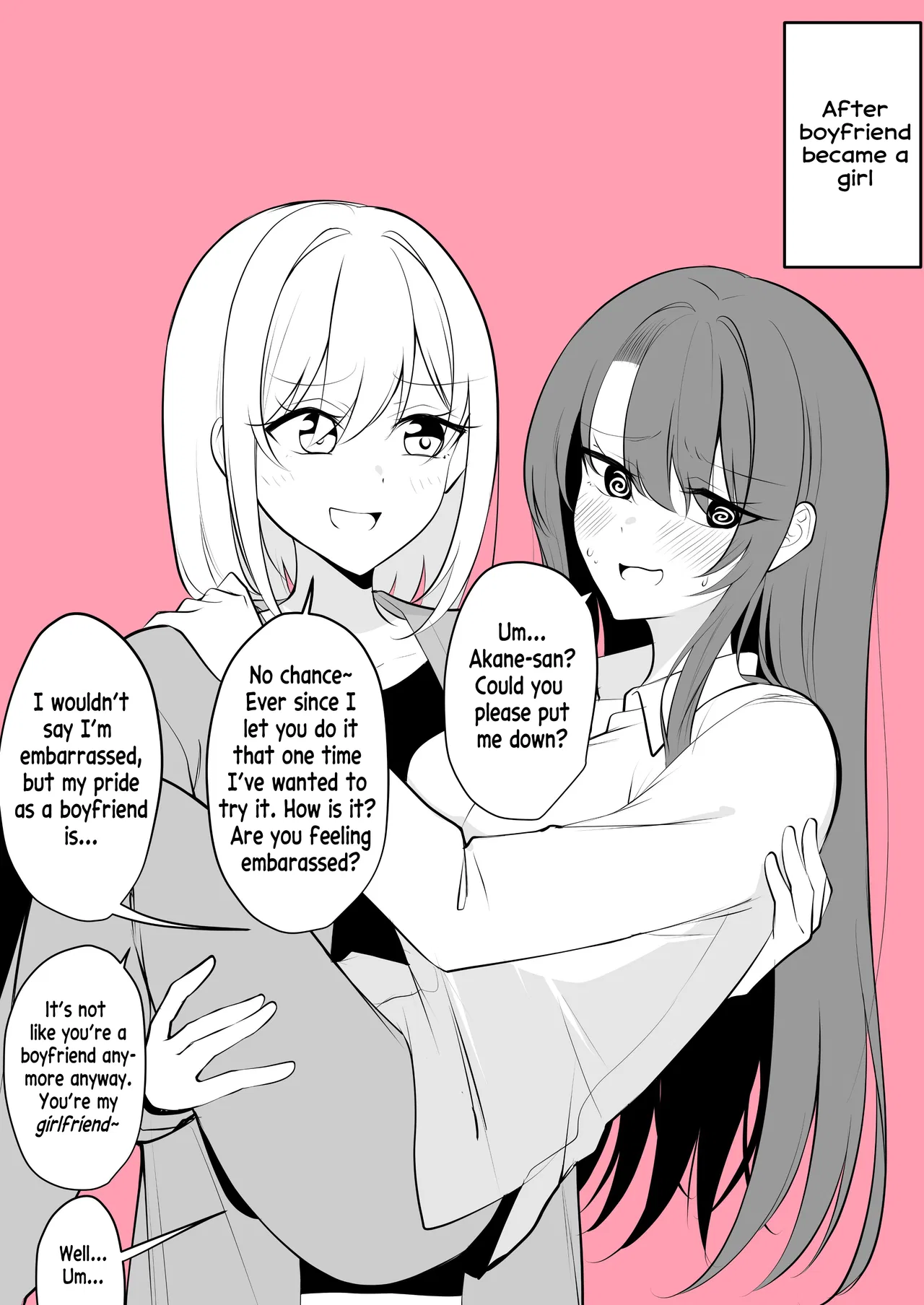 Aru Hi Kareshi ga Onnanoko ni Natteshimatta Couple no Nichijou Chapter 61 – Page 2