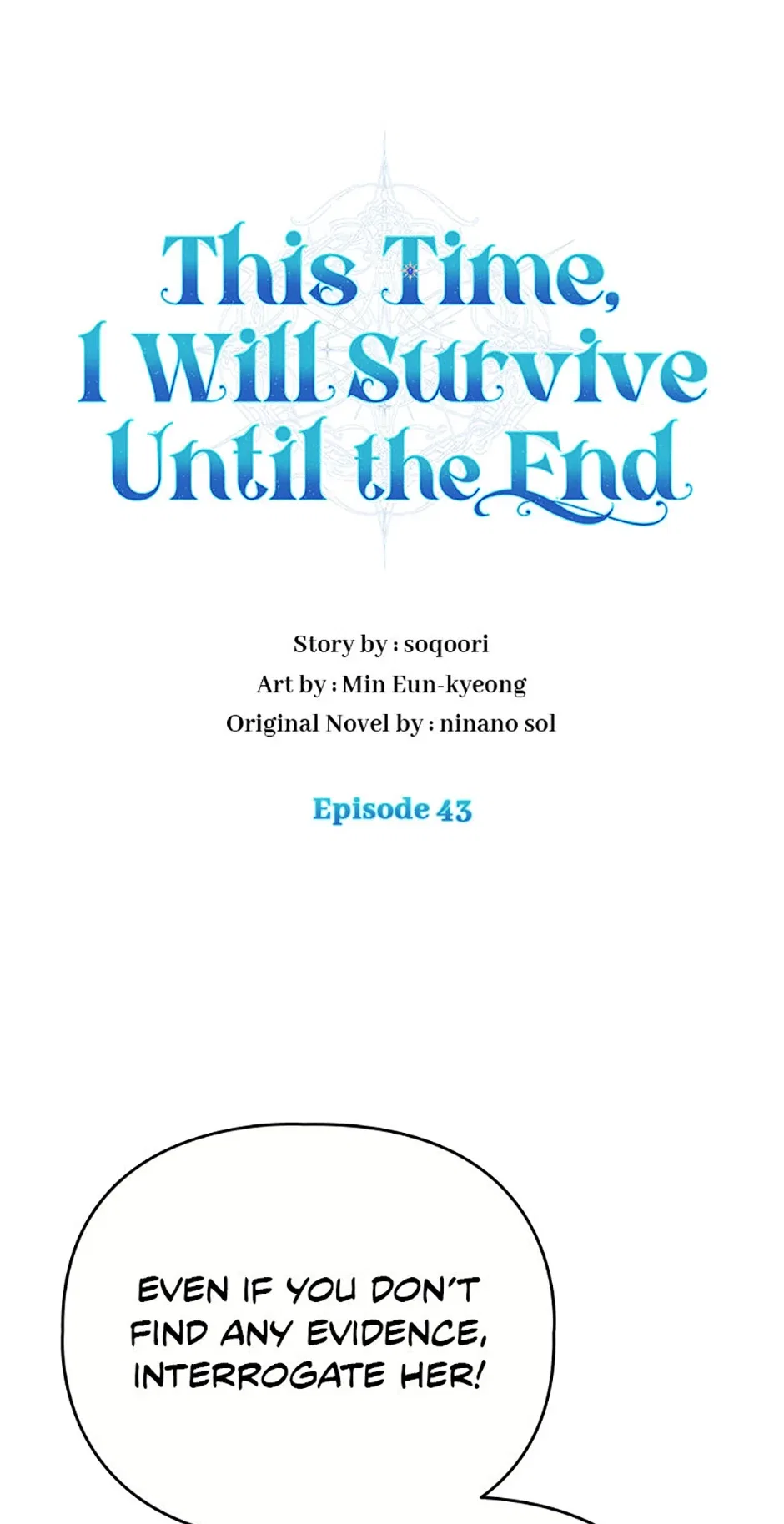 In This Life, I Will Survive Until the End Chapter 43 – Page 1