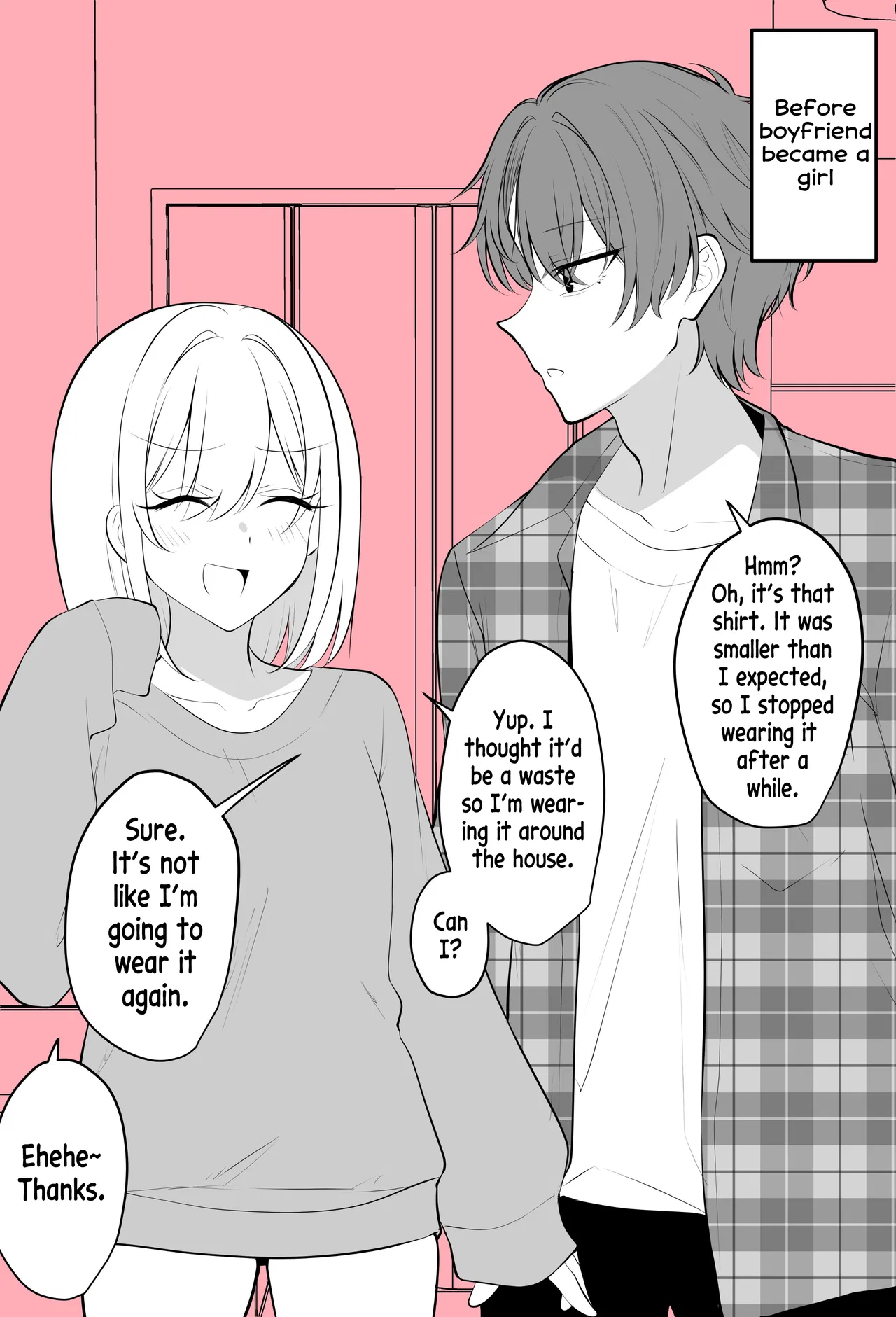 Aru Hi Kareshi ga Onnanoko ni Natteshimatta Couple no Nichijou Chapter 64 – Page 1