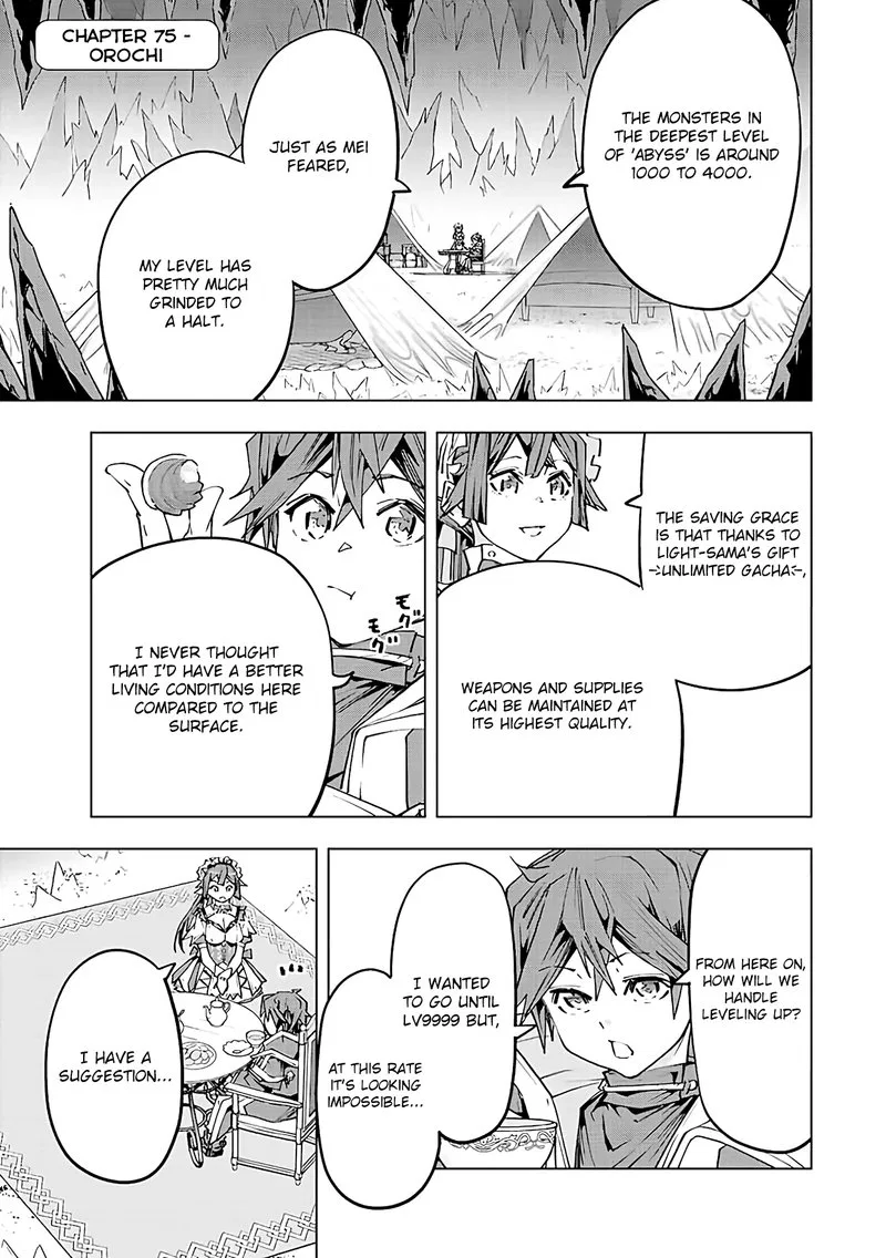 Anime – My Gift Lvl 9999 Unlimited Gacha: Backstabbed in a Backwater Dungeon, I’m Out for Revenge! Chapter 75 – Page 1