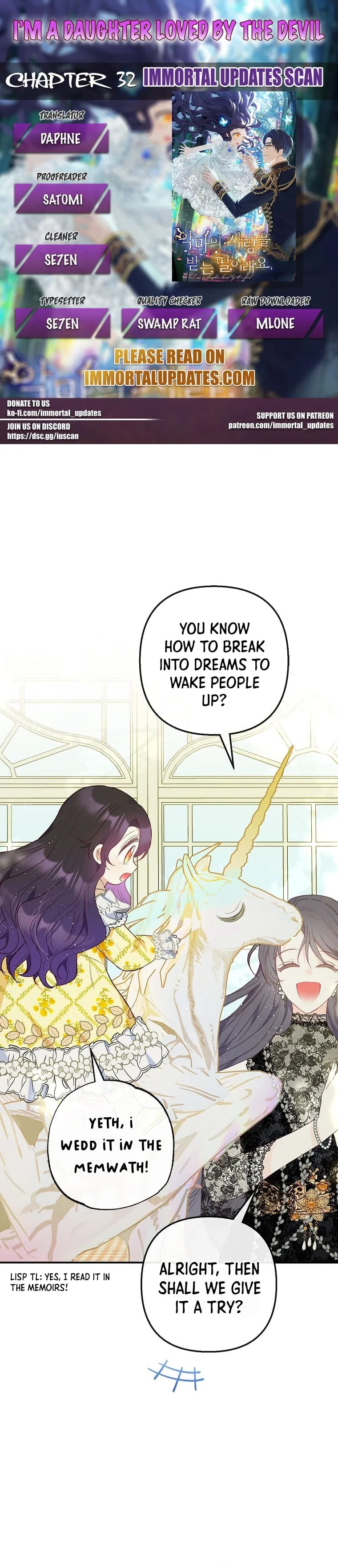 I Am A Daughter Loved By The Devil Chapter 32 – Page 1