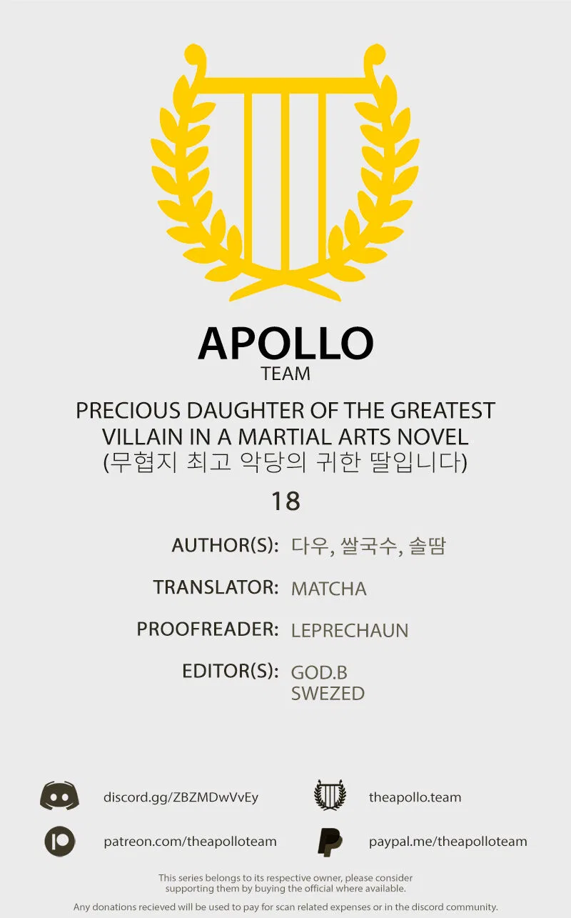 Precious Daughter of the Greatest Martial Arts Villain Chapter 18 – Page 1