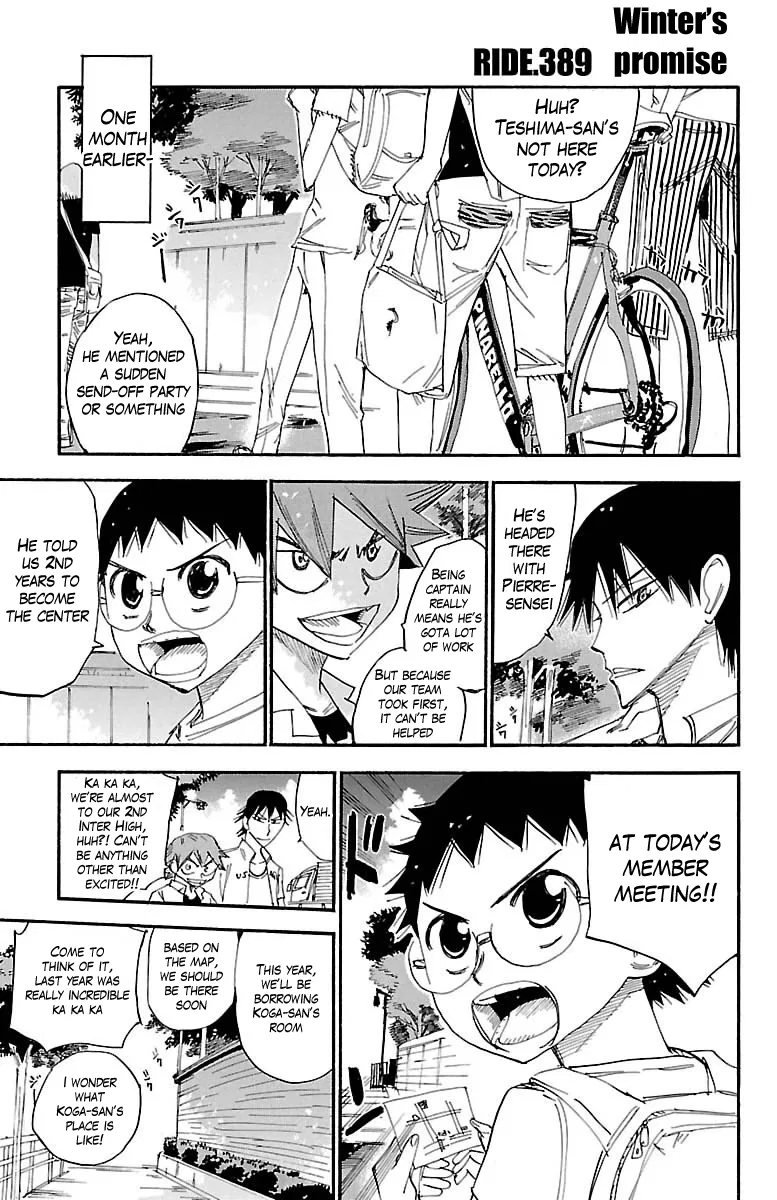 Yowamushi Pedal Chapter 389 – Page 1