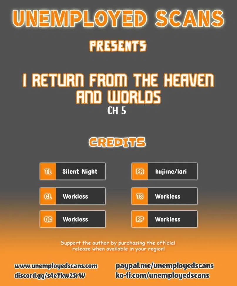 I Return from the Heaven and Worlds Chapter 5 – Page 1