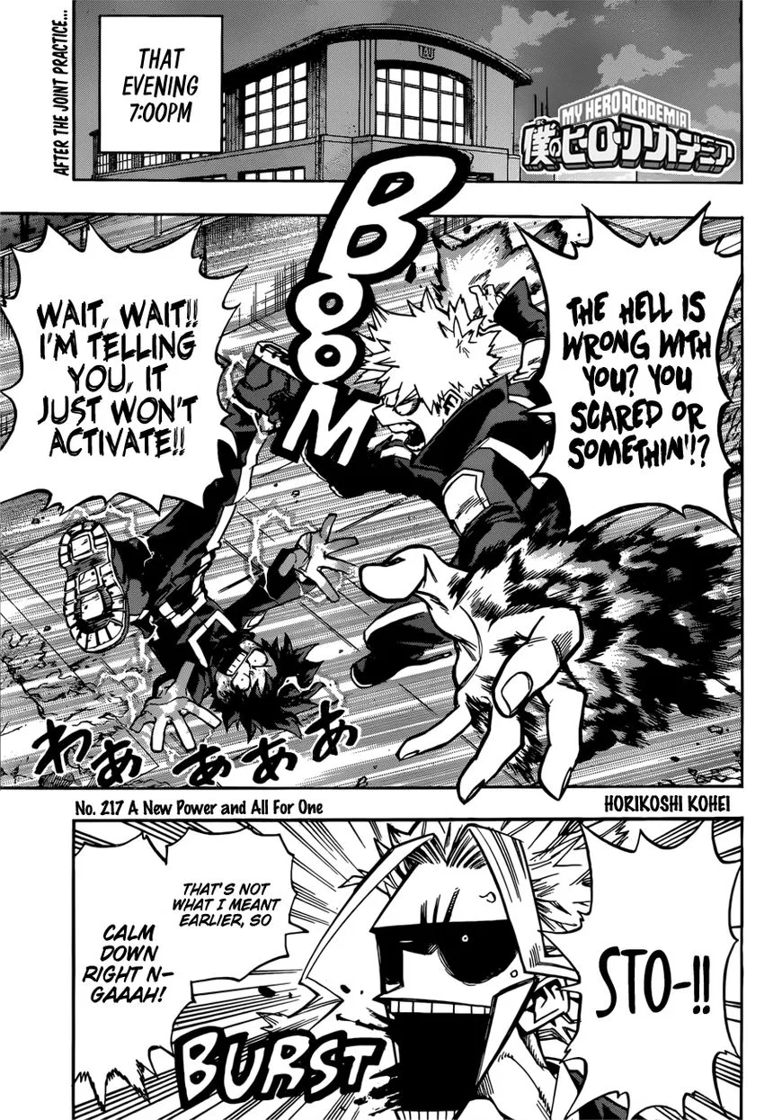 Boku no Hero Academia Manga Chapter 217 – Page 1