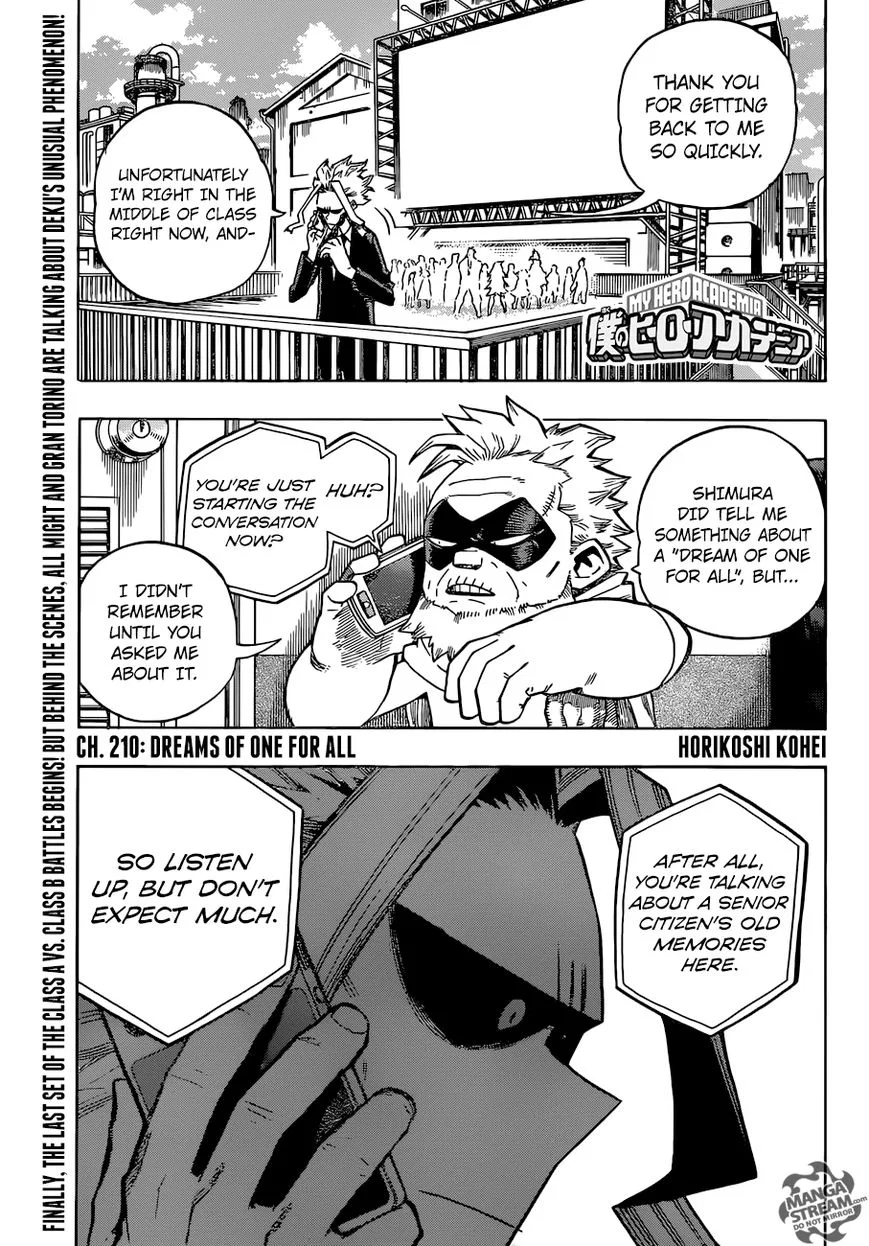 Boku no Hero Academia Manga Chapter 210 – Page 1