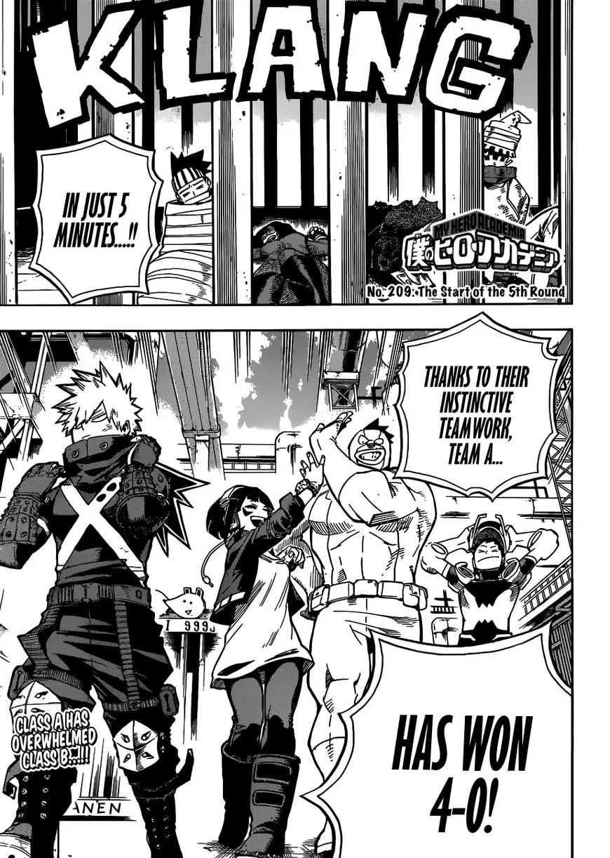 Boku no Hero Academia Manga Chapter 209 – Page 1