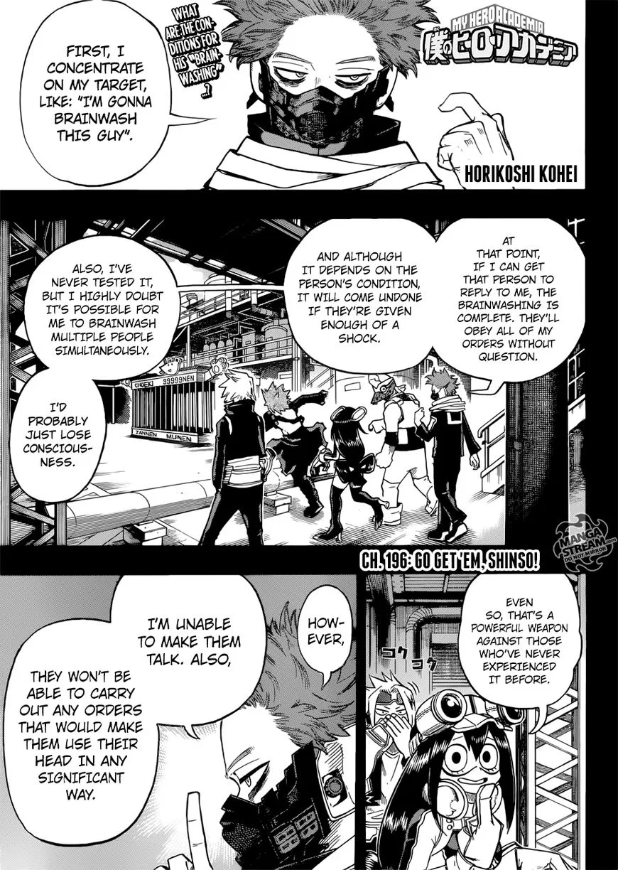 Boku no Hero Academia Manga Chapter 196 – Page 1