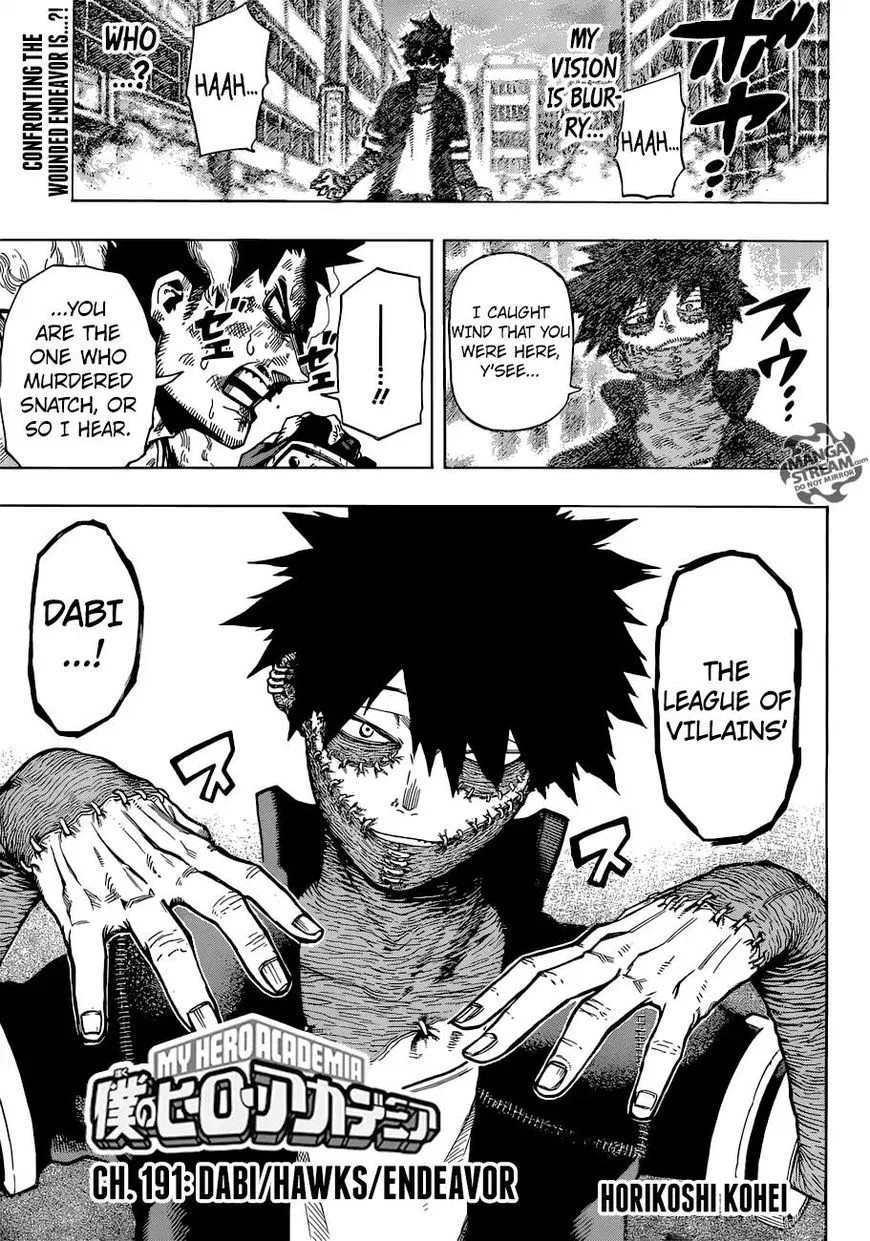 Boku no Hero Academia Manga Chapter 191 – Page 1