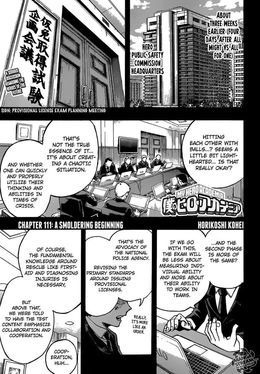 Boku no Hero Academia Manga Chapter 111 – Page 1