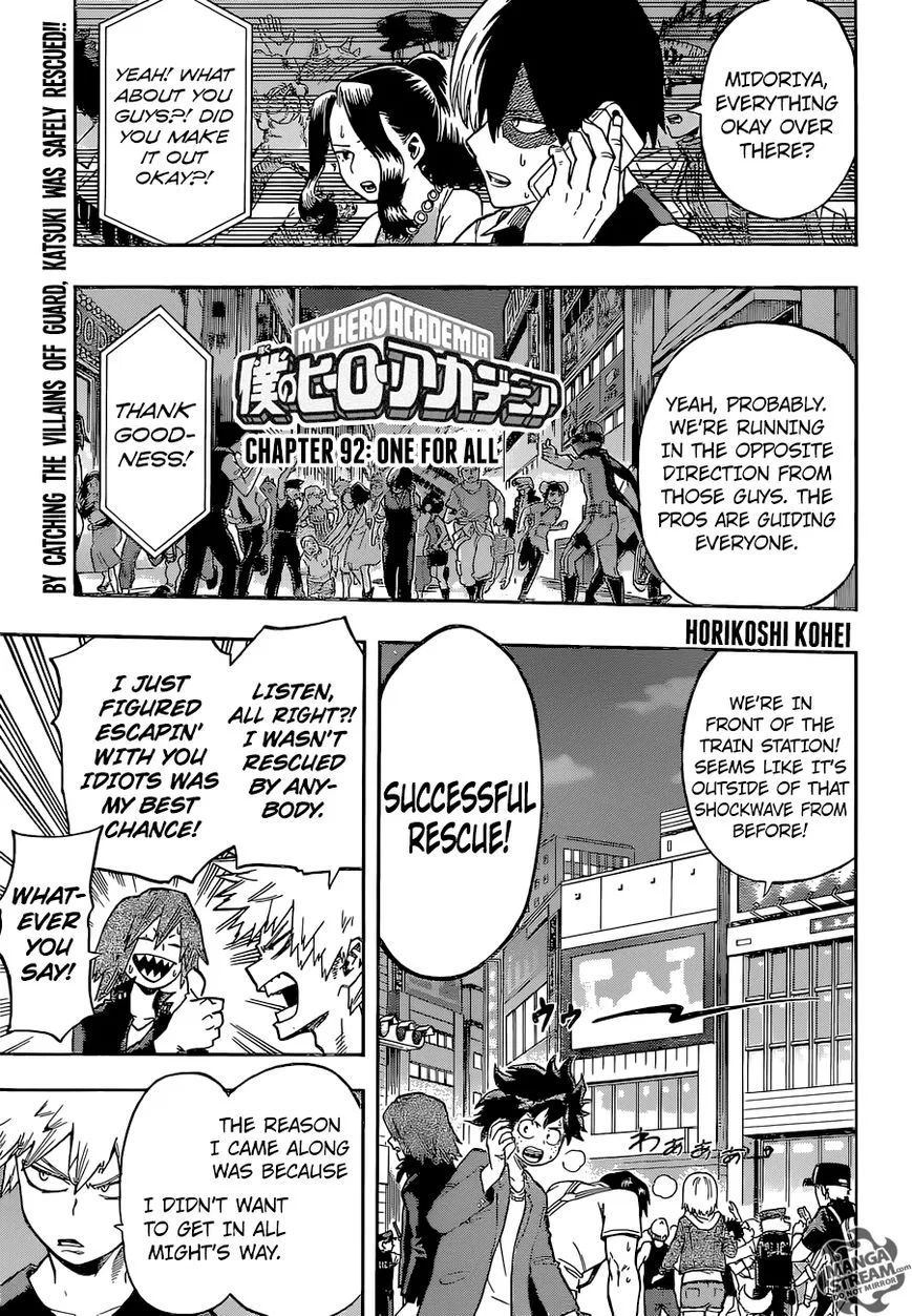 Boku no Hero Academia Manga Chapter 92 – Page 1