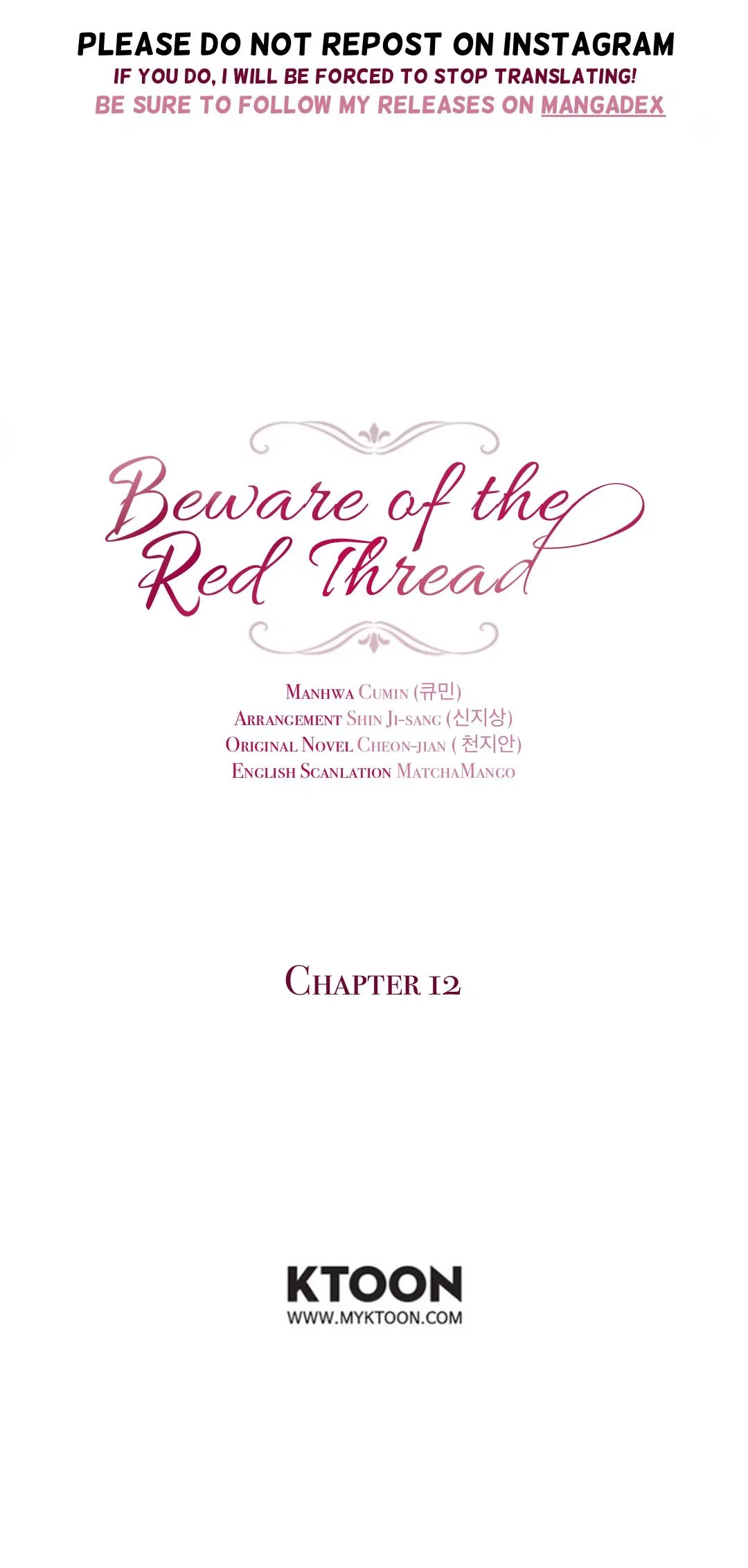 Beware of the Red Thread Chapter 12 – Page 1