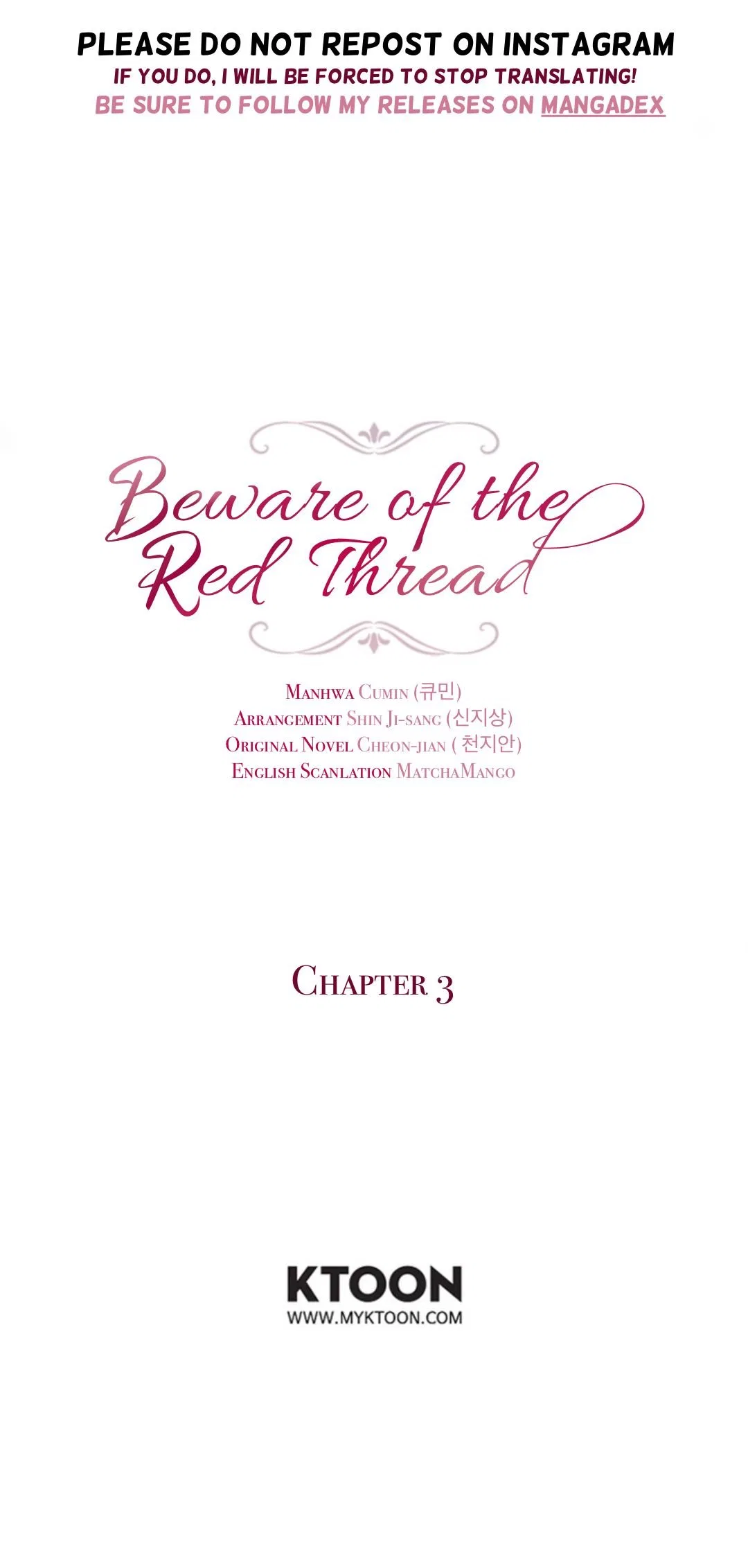 Beware of the Red Thread Chapter 3 – Page 1