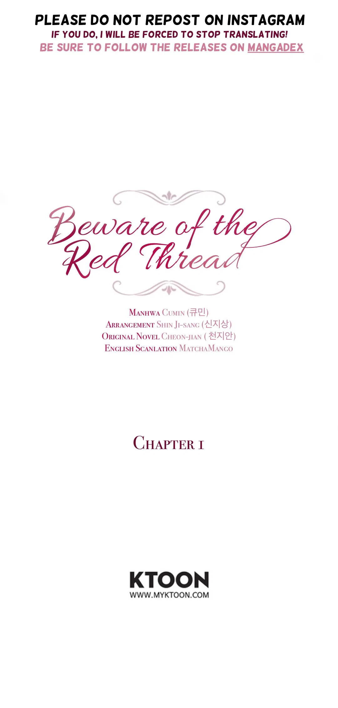 Beware of the Red Thread Chapter 1 – Page 1