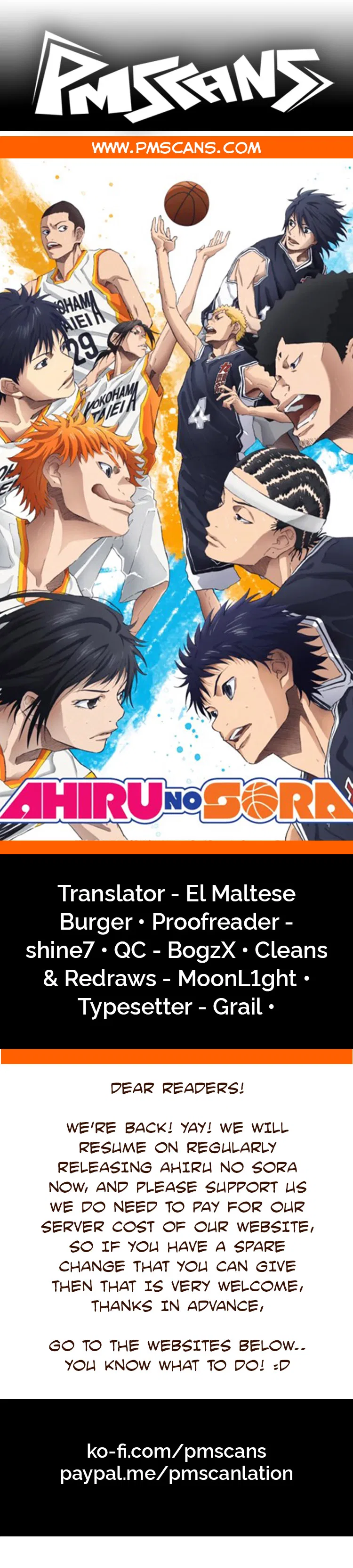 Ahiru no Sora Chapter 190 – Page 1